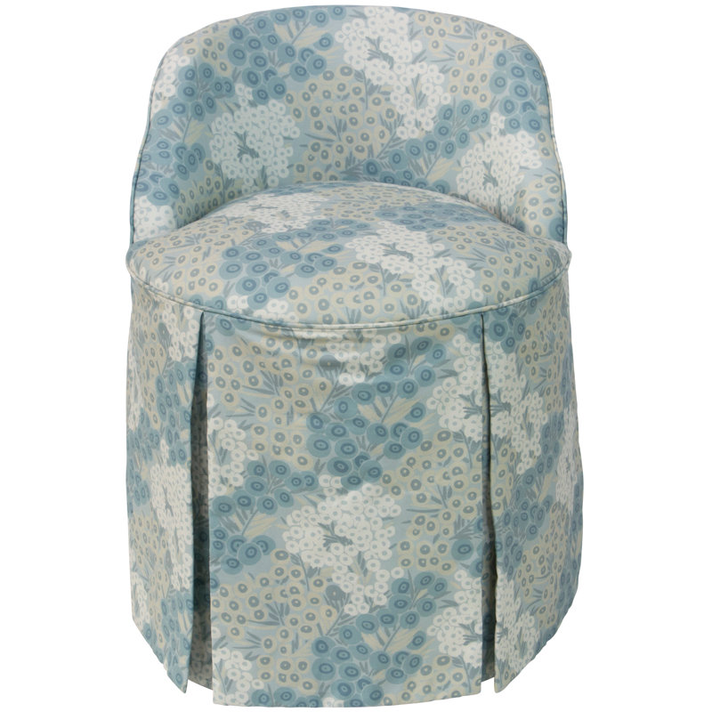 Aariyona Upholstered Side Chair, Loiret Blue Cotton Blend