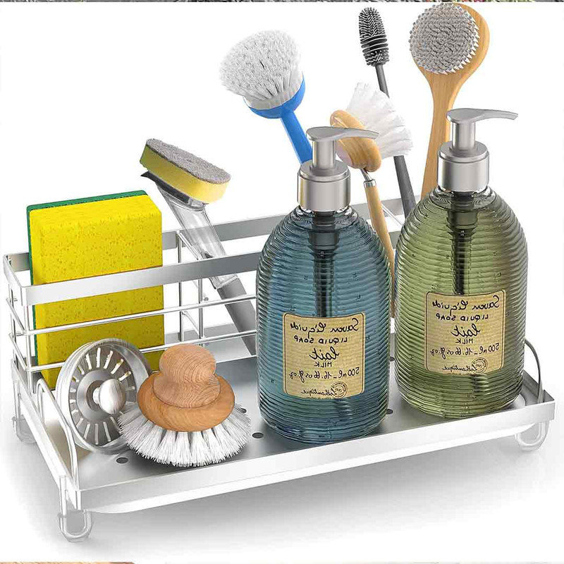 Over The Sink Dish Rack, 4.30" H x 5.30" W x 9.30" D, Silver