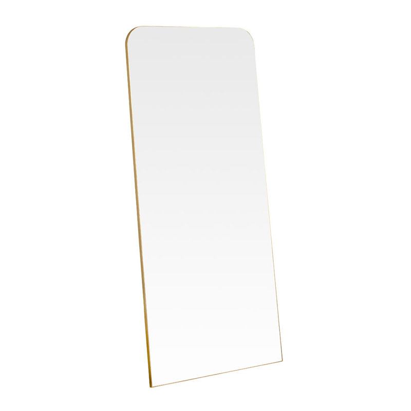 Lupi Wood Flat Mirror, Gold Leaf