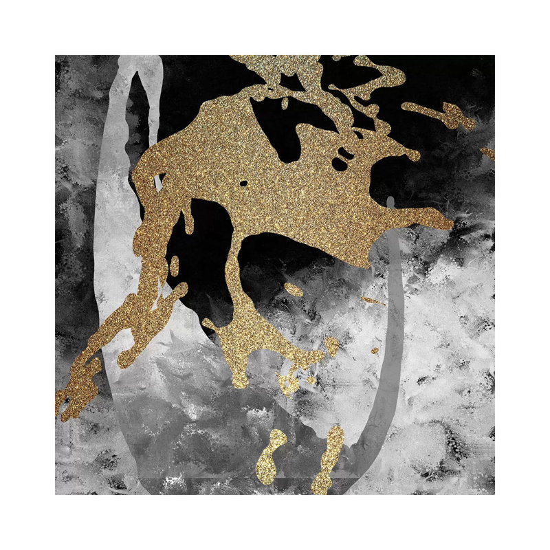 Gold Splash II by Kimberly Allen - Print on Canvas, Wrapped Canvas, 45.72cm H x 45.72cm W x 3.81cm D
