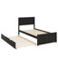 Lit plateforme simple avec structure gigogne simple sous le lit-2046712788