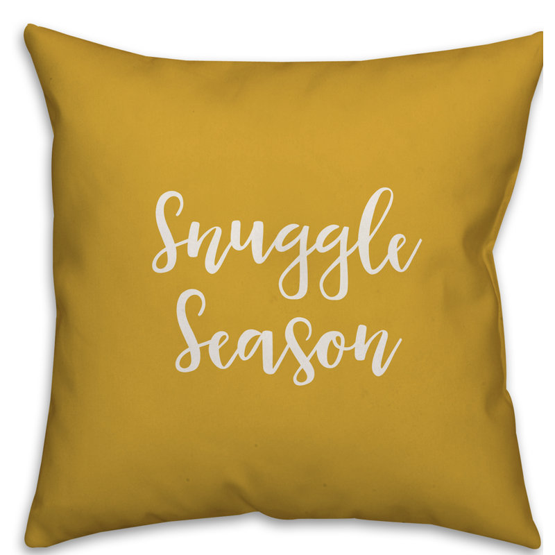  Coussin Snuggle Season, Moutarde, Housse de coussin