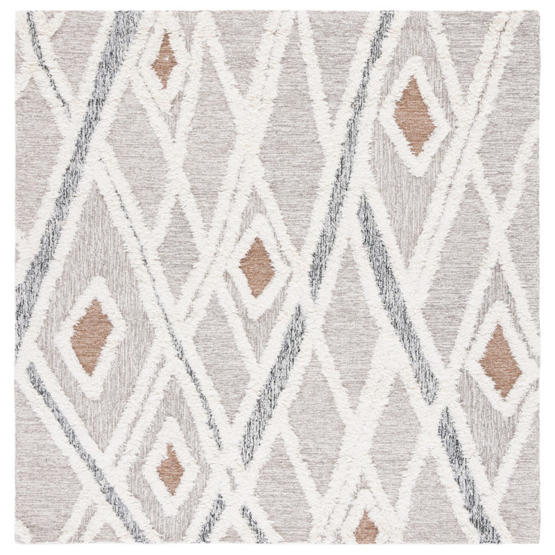 Alirra Geometric Indoor Rug, Square 6'