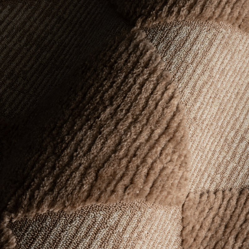  Tapis à losanges haut / bas Marissa, Beige, Rectangle 6'7" x 9'