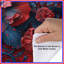 Housses de couette à composition florale rouge et bleue-123420117