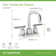 Dia 4 in. Centerset Two-Handle Bathroom Faucet with Push Pop Drain