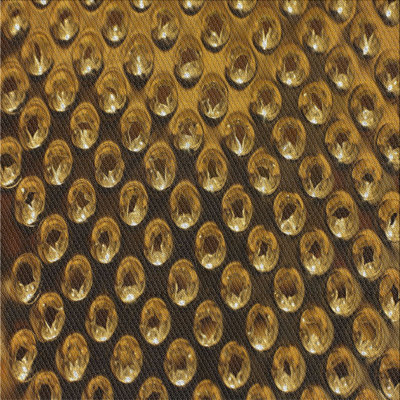 Tapis doré/jaune tissé à la machine