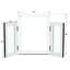 L 31 po x H 20 po Miroir de salle de bain pliable en forme de montagne largement utilisé dans les maisons et les bureaux, miroir