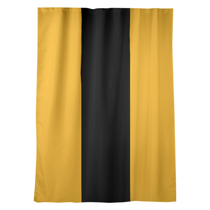 Striped Room Darkening Rod Pocket Single Curtain Panel, Pittsburgh Baseball Gold/Black/Gold