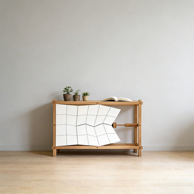 Log-style living room entrance cabinet