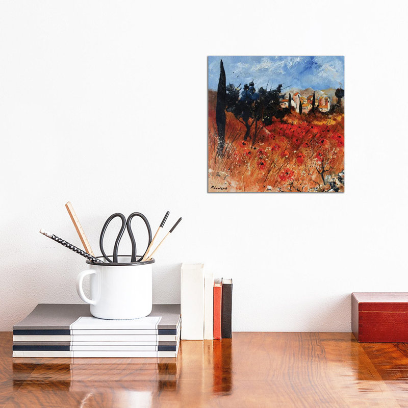 Red Provence 1 Piece Wrapped Canvas Painting, 30.48 cm H x 30.48 cm W