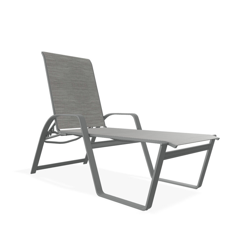 Holna Outdoor Rust-Resistant Metal Chaise Lounge