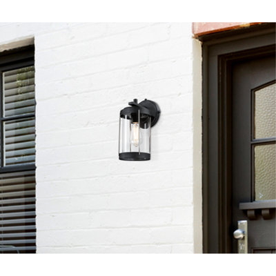 Etana Black 12.5"" H Outdoor Wall Lantern -  Breakwater Bay, 79A6B2A15D114664B64BF60CE5BDC550