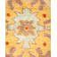 Tapis unique noué à la main 8 pi x 9 pi 10 po Linzell Eclectic