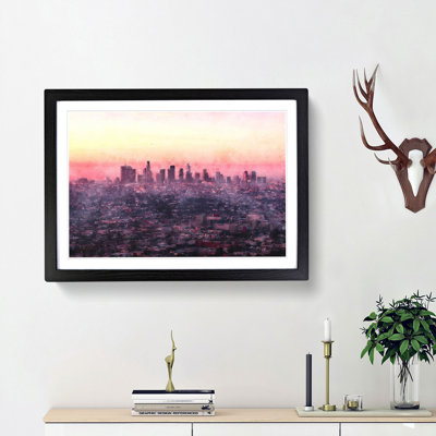 'Los Angeles Skyline in the Morning' - Picture Frame Graphic Art Print