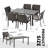 6 - Person Wicker Patio Dining Set with Rectangular Table , Cushions Included-350783967