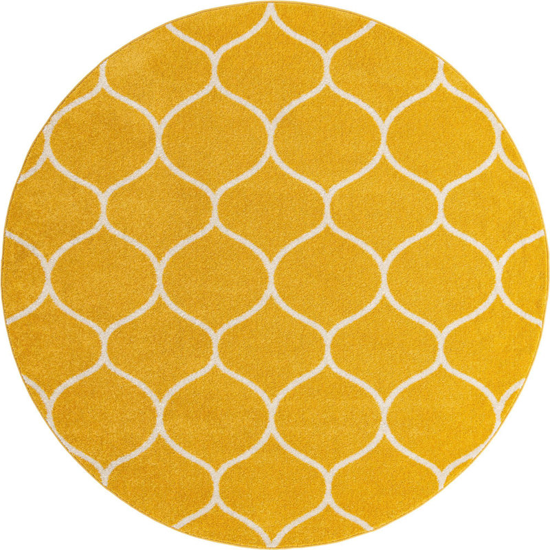 Tyann Geometric Indoor Rug, Round 7'