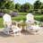 2 - Person Soft Back Outdoor Rocking Wicker Bistro Set-1396102071