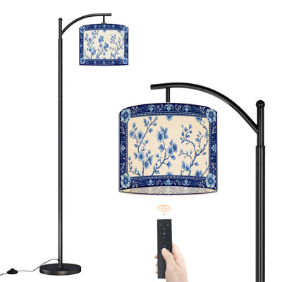 Lampe sur pied avec abat-jour réglable Boho