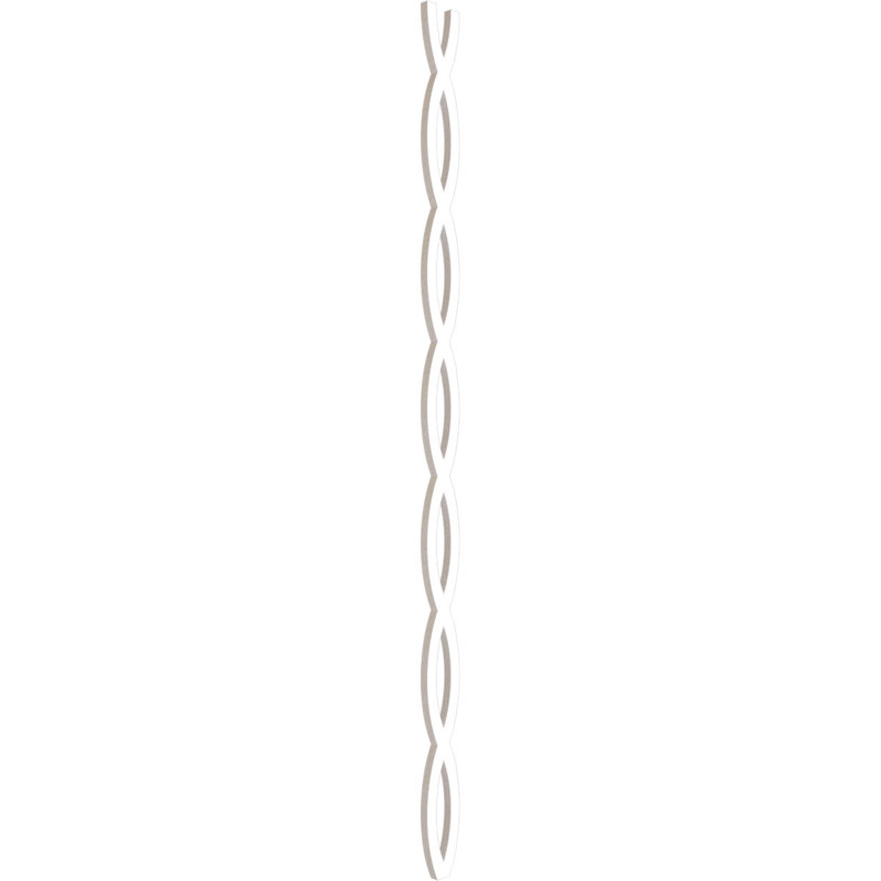 Rakaia PVC Adjustable Decorative Slat Wall Panel Kit, 47" H x 2.5" W x 0.5" D