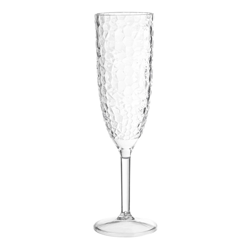 8 oz. Crystal Disposable Plastic Champagne Flutes
