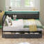 Modern Twin Daybed With Storage & Charging - Corner Design, Led Lights-112989728-118218639