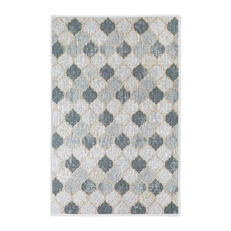 Tapis beige / gris en coton Beyla, Rectangle 2 pi x 3 pi