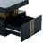 Black MDF Coffee Table With PVC Pattern Top 2 Drawers 100*50*40Cm-1204716652