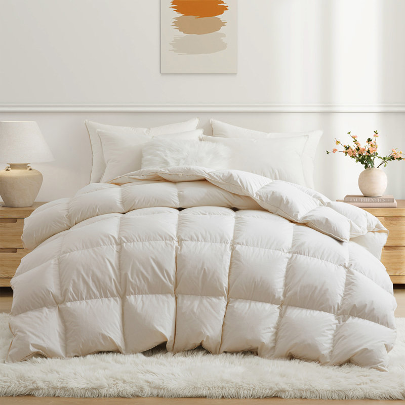 Édredon 90% duvet blanc, Très grand lit