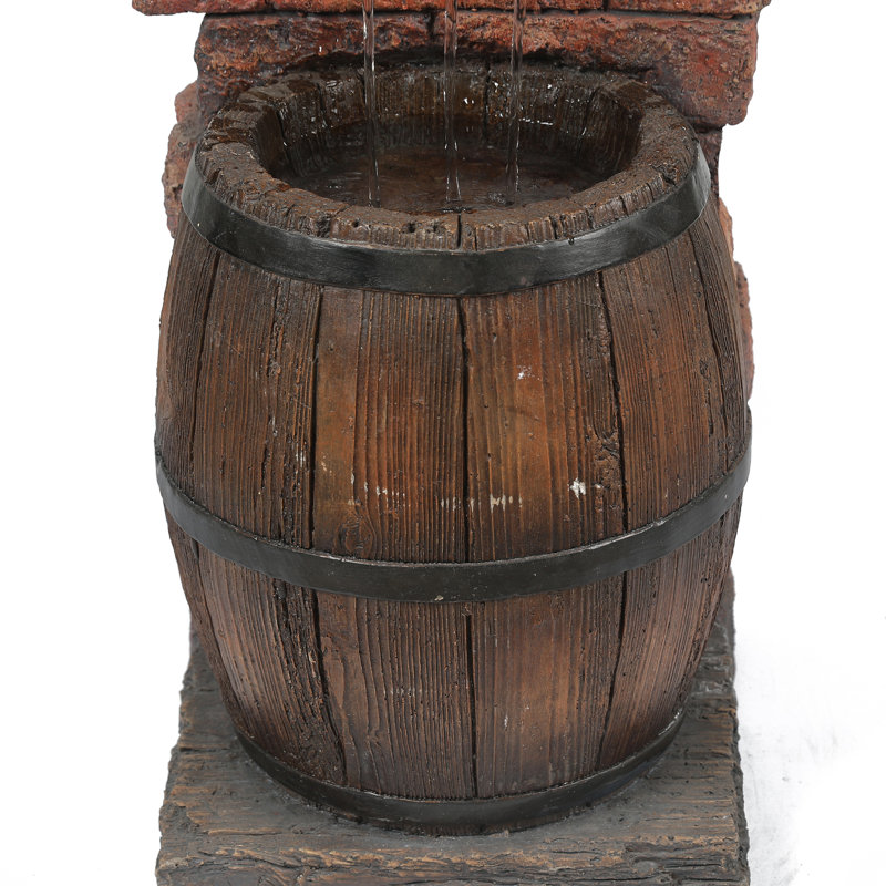 Hand Crafted Weather Resistant Floor Fountain with Light