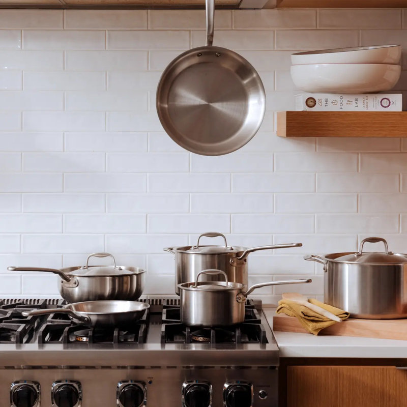 Batterie de cuisine 10 pièces en acier inoxydable