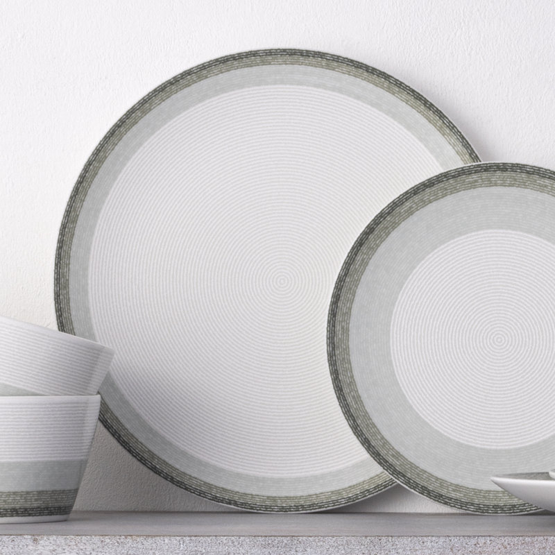 Assiettes plates Noritake Colorscapes Layers, 11 po, Sauge