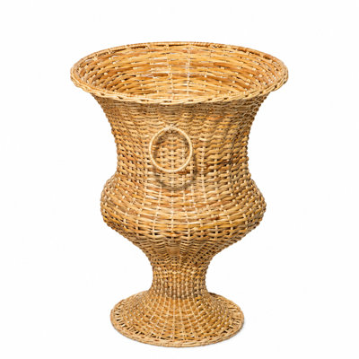 Round Wicker Urn