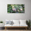 Floral Lake Petals - No Frame Panoramic Print on Glass