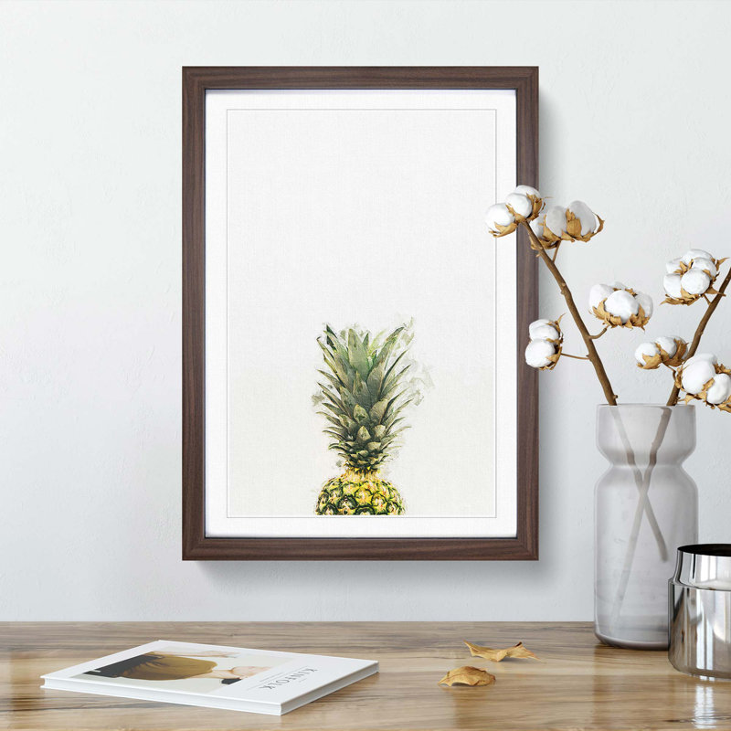 Its Pineapple Time - Framed Print, Walnut Framed, 65cm H x 48cm W x 2cm D