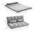 Convertible Floor Couch Bed Chair - Folding In Gray, Adjustable & , 2 Pillows, Space Saving, Adjustable, Frame