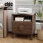 Table de chevet en bois cannelé moderne 2 pièces avec station de charge, tiroirs et tablette de rangement-198341460-198341462