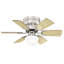 Petite nickel brossé 30 po Ventilateur de plafond d'intérieur avec pales réversibles en bois de rose / érable clair