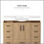 Meuble-lavabo 48 po en chêne clair. Armoire de rangement abondante - 2 portes à fermeture douce et 9 tiroirs