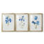 «Blue Blossom Botanical I», ensemble de 3 reproductions de cadres photo-566303055-566303052