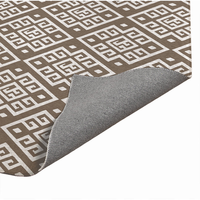 Tapis de bureau Athana, L 36 po x P 60 po, Brun