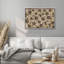 Reproduction d'art encadrée rétro, motif floral rétro-129339496-129339500