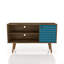 Meuble télé Liberty Mid-Century moderne à 3 tablettes pour téléviseur de 43 po ou moins Liberty-458453792