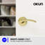 Levier de porte simple Brook pour conception dissimulée moderne (pour placard, garde-manger ou couloir) - style minimaliste élégant en or champagne brossé-102146265-125873611