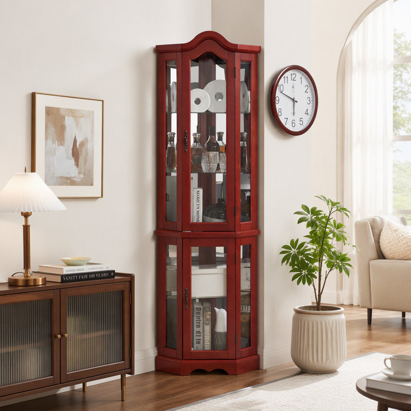 Cabinet for Corner Storage, Cherry
