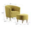 Fauteuil demi-tonneau rembourré de 27 po de large avec repose-pieds-203763662