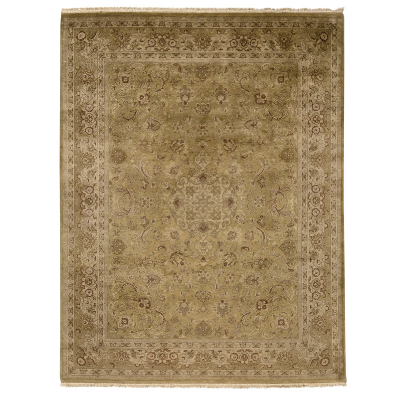 Tapis doré de haute qualité noué à la main