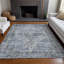Tapis intérieur / extérieur bleu lavable à la machine-1200758544