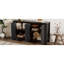 Buffet 4 portes pour la maison. Inter spacieux avec tablettes réglables. Buffet à finition vieillie. Rangement. Matériaux durables. Repose-pieds à-1139897939-1139897941