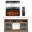 Foyer électrique encastrable 26 po: radiateur ultra-mince avec bûche et flamme réaliste, télécommande, minuterie, protection contre la surchauffe, chaleur de 1400 W, 5000 / H, installation dans un meuble télé encastré de 26 po - effet de flamme,